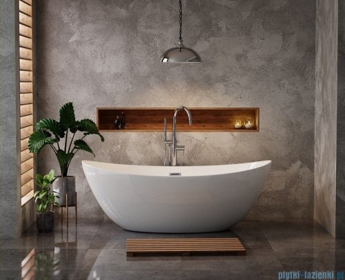 ScandiBath Alta wanna wolnostojąca 180x87cm + syfon klik-klak Q157-1800