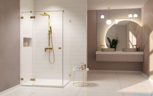 Radaway Essenza Pro Brushed Gold Kdj kabina 110x90cm lewa szczotkowane złoto 10097110-99-01L/10098090-01-01