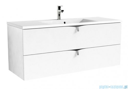 Oristo Siena szafka z blatem 120x50x45cm biały połysk OR45-SD2S-120-1/OR00-BU-120-1