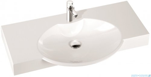 Marmorin umywalka nablatowa Carme 98, 98 cm z otworem biała 260098020011