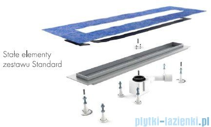 Schedpol odpływ liniowy do zabudowania płytkami 100x8x9,5cm OLP100/ST