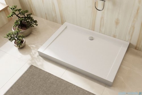 Excellent Forma Compact X brodzik prostokątny 110x80 cm struktura, biały mat BREX.1403.110.080.WHC
