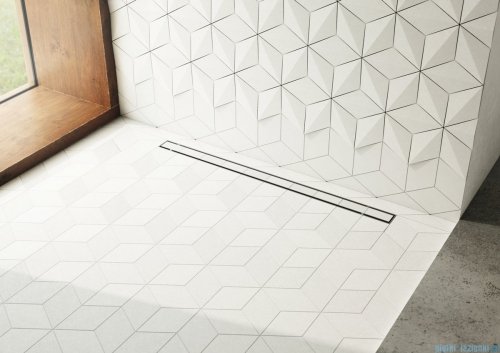 Schedpol Slim Lux odpływ liniowy z maskownicą Plate Slim do zabudowania płytkami 80x3,5x9,5cm OLP80/SLX