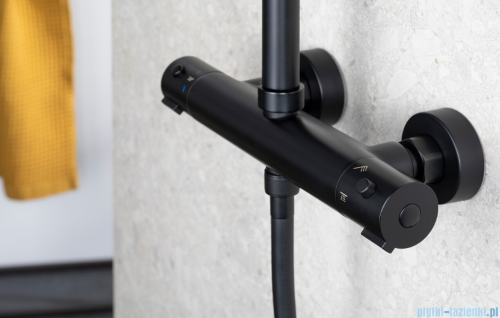 KFA MOZA BLACK deszczownia z baterią termostatyczną czarny 5736-910-81