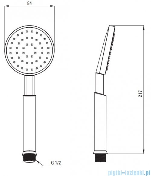 Deante Temisto słuchawka prysznicowa 1-funkcyjna mosiądz XDCT0SFZ1