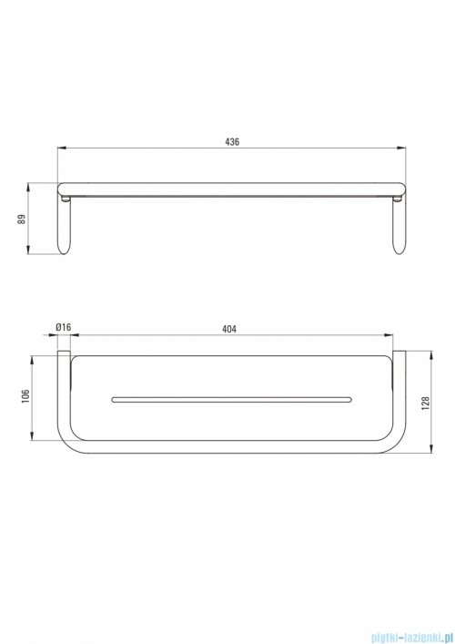  Deante SILIA Półka ścienna chrom ADI_0511