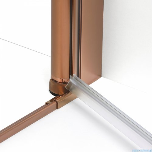 New Trendy New Soleo Copper Brushed drzwi wnękowe 80x195 cm miedź szczotkowana/szkło przejrzyste D-0490A