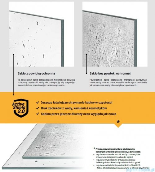 New Trendy Eventa Black Chrome kabina prysznicowa przyścienna z drzwiami bocznymi 100x90x200 przejrzyste Prawa czarny połysk EXK-6283