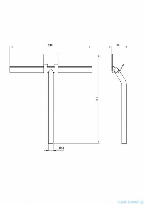 Deante SILIA Ściągaczka do wody z wieszakiem bianco ADI_A31K