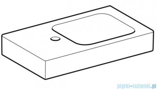 Geberit iCon Umywalka wisząca z powierzchnią odkładczą po lewej stronie 53x31cm 124153000