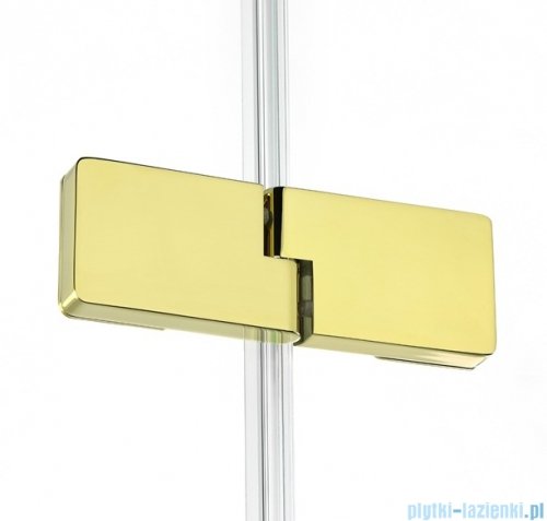 New Trendy Eventa Gold Shine kabina prysznicowa prostokątna 110x100x200 cm prawa przejrzyste Złoty połysk EXK-4740
