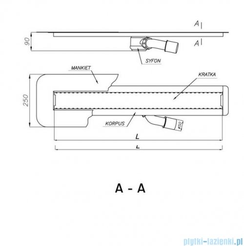 Wiper Odpływ liniowy Invisible 60cm wiperinvisible_600