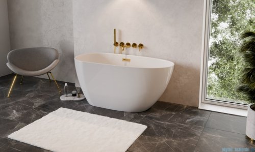 The North Bath Loki wanna wolnostojąca 130X70cm z korkiem i przelewem ZŁOTYM 6402-1301OEMGL