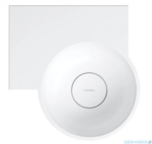 Omnires Ovo M+ umywalka nablatowa/wisząca lewa 33x34 cm biały mat OVO335UWLBM