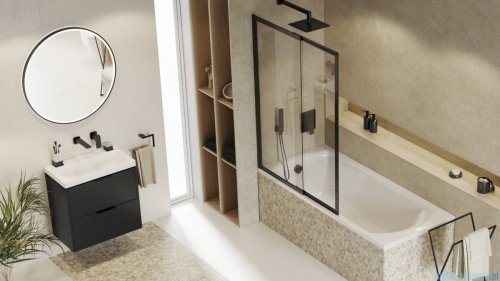 Excellent Blanko szafka 64 cm, biały połysk z umywalką bez otworu na baterię, uchwyty biały połysk MLEX.6327.K.640.WHWH