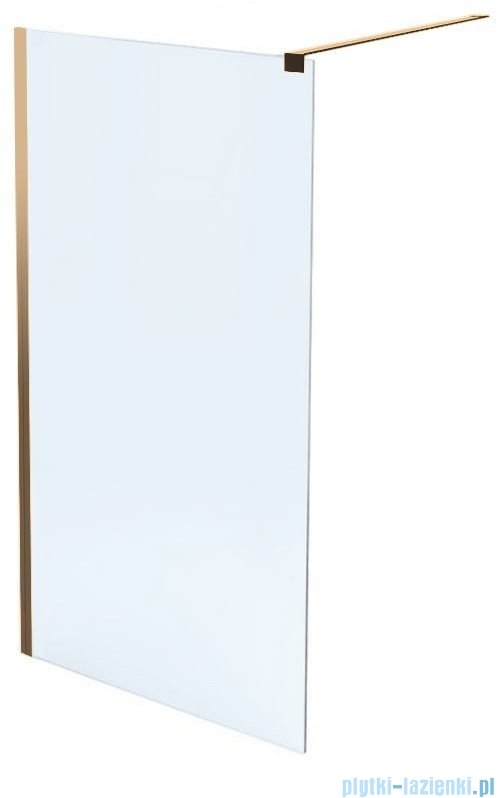 Massi Fix Gold 140x195 cm kabina Walk In przejrzyste MSKP-FA1021-140-G