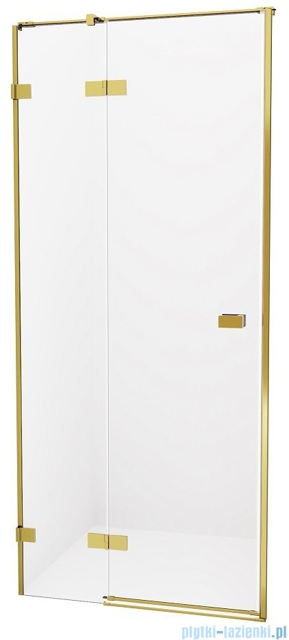 New Trendy Avexa Gold drzwi wnękowe 120x200 cm przejrzyste lewe EXK-1722