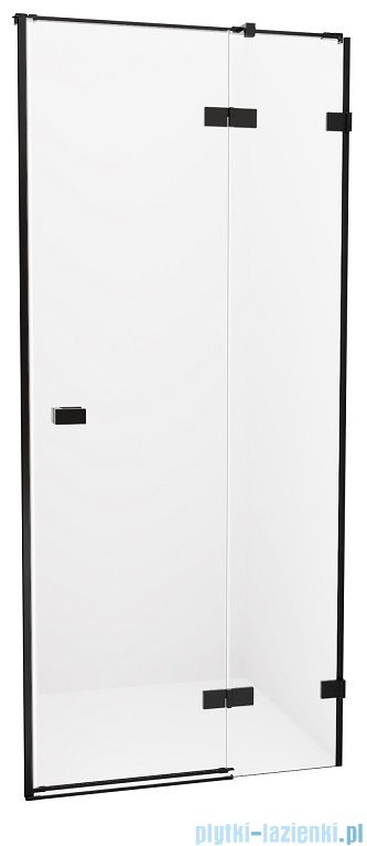 New Trendy Avexa Black drzwi wnękowe 110x200 cm przejrzyste prawa EXK-1553