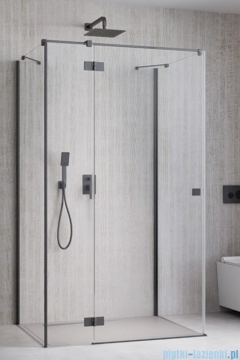 Radaway Essenza Brushed GunMetal Kdj+S kabina 100x100x100cm lewa szczotkowany grafit 1384052-01-01/1385022-92-01L/1384052-01-01
