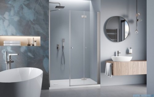 Radaway Nes Brushed Nickel DWSB drzwi wnękowe 110cm W3 prawe szczotkowany nikiel szkło przejrzyste 10044650-91-01R/10045550-01-01