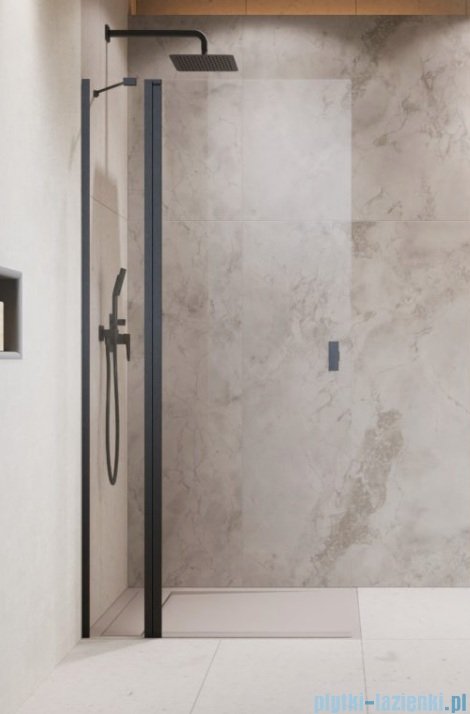 Radaway Nes KDD II Brushed GunMetal kabina walk-in 100cm lewa szczotkowany grafit szkło przejrzyste 10031100-92-01L