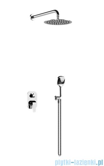 Excellent Clever 2.0 zestaw prysznicowo-wannowy podtynkowy z deszczownicą 25 cm, 2 funkcyjny, chrom AREX.SET.4145CR