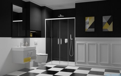 Radaway Idea White Dwd drzwi 160cm szkło przejrzyste 387126-04-01