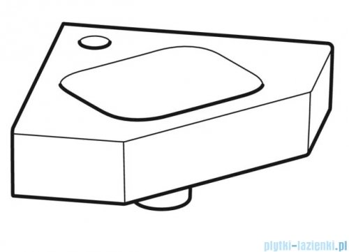 Geberit iCon umywalka narożna 46 cm z otworem bez przelewu  124729000