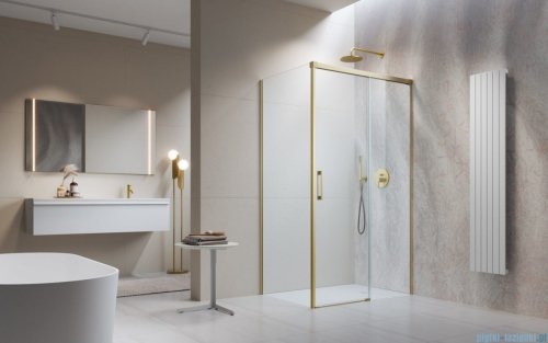 Radaway Idea Kdj Brushed Gold kabina 150x75cm prawa szczotkowane złoto 387045-99-01R/387049-99-01L