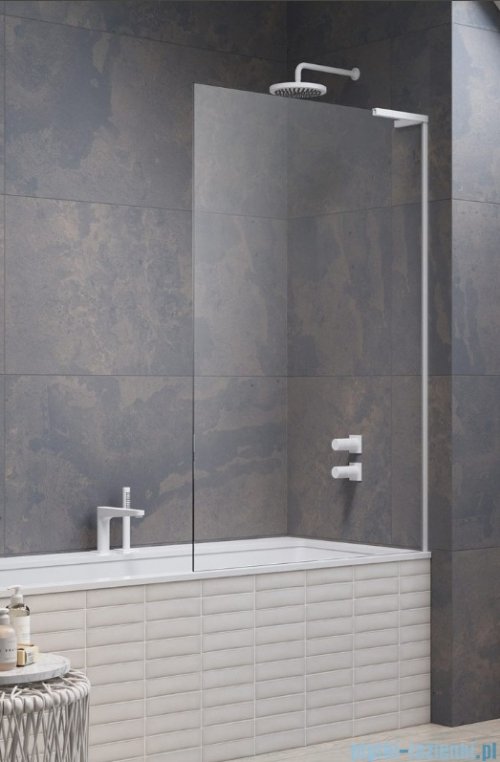 Radaway Modo SL White PNJ II parawan nawannowy 100cm prawy biały mat/przejrzyste 10316100-04-01R
