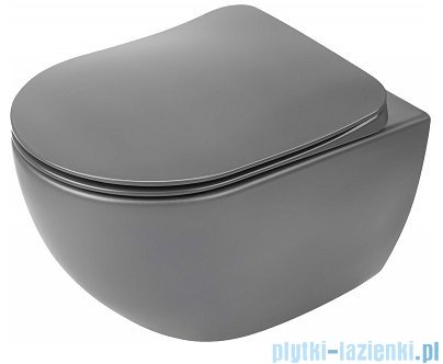 Deante Peonia Zero miska wisząca bez kołnierza antracyt/titanium CDE DZPW