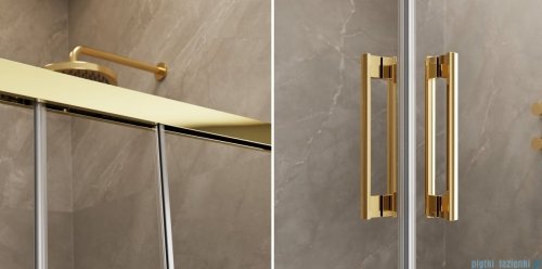 Radaway Idea Gold Kdd kabina 90x80cm złoty połysk/szkło przejrzyste 387060-09-01L/387061-09-01R
