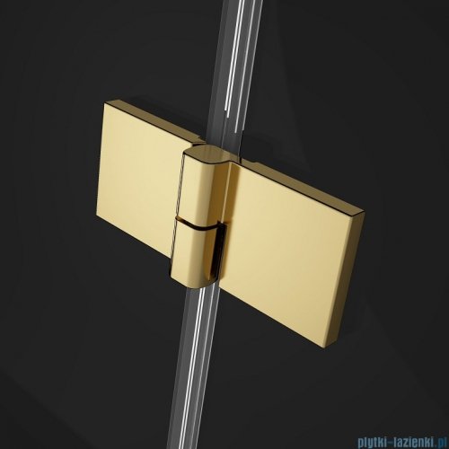 Radaway Essenza Pro Gold Dwj drzwi wnękowe 90cm lewe złoty połysk/szkło przejrzyste 10099090-09-01L