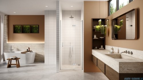 New Trendy Nesta 100x200 cm drzwi wnękowe prawe wspornik skośny szkło przejrzyste D-0851A