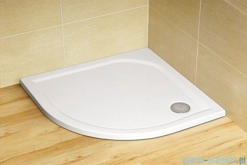 Radaway Almatea PDJ Kabina półokrągła 90x90 Lewa szkło przejrzyste + Brodzik Delos A 90 + syfon 30602-01-01N