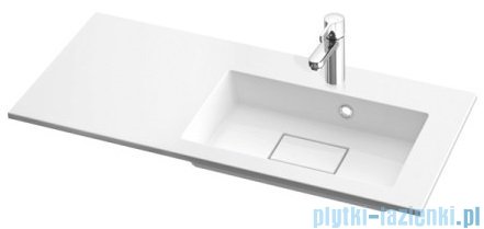 Marmorin Lira 900 umywalka wpuszczana w blat 90x39 z przelewem i z otworem na baterie prawa 640090920211