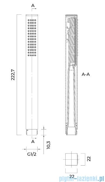 Oltens Sog słuchawka prysznicowa chrom 37103100
