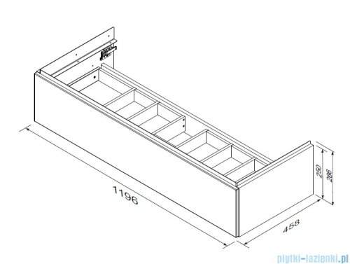 Oristo Etna Konsola podumywalkowa wisząca 120x45x25 oliwkowy mat OR52-SD1S-120-17