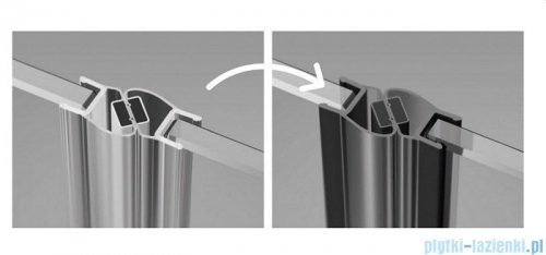 Radaway Nes Black Dwj II drzwi wnękowe 100cm prawe czarny mat/szkło przejrzyste 10036100-54-01R