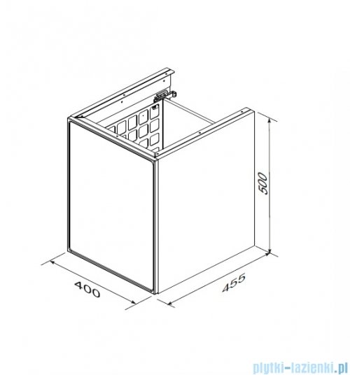 Oristo Lagom szafka niska z koszem 40x50x45cm Piaskowy Mat OR53-SN1S-40-10
