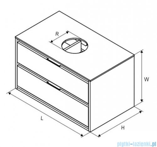 Excellent Tuto szafka podumywalkowa wisząca czarny mat/dąb 60x50x45 MLEX.0104.600.BKBL