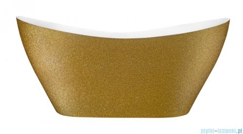 Besco Viya Glam srebrna 160x70cm wanna wolnostojąca + odpływ klik-klak