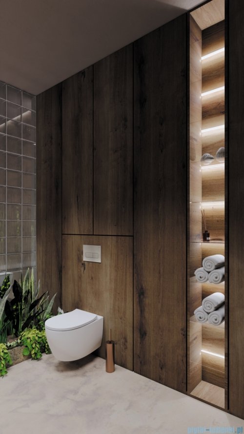  Deante SILIA Szczotka WC wolnostojąca brąz szczotkowany ADI_C712