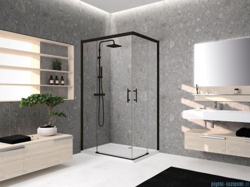 Novellini Kali AH kabina kwadratowa 90x90 profile czarne KALIAH86L-1H/KALIAH86L-1H