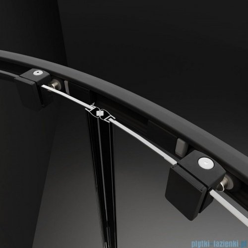 Radaway Premium Pro Black Dwj drzwi 150cm prawe czarny mat/szkło przejrzyste 1014150-54-01R