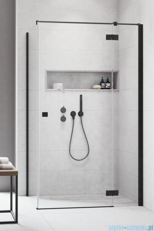 Radaway Essenza New Black Kdj kabina 80x70cm prawa szkło przejrzyste 385043-54-01R/384048-54-01