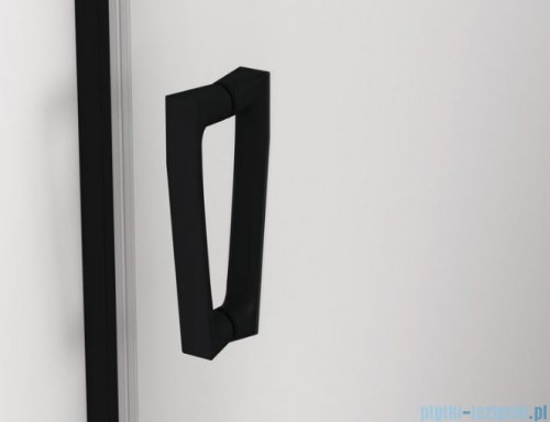 SanSwiss Cadura Black Line drzwi wahadłowe 75cm jednoczęściowe prawe z polem stałym czarny mat CA13D0750607