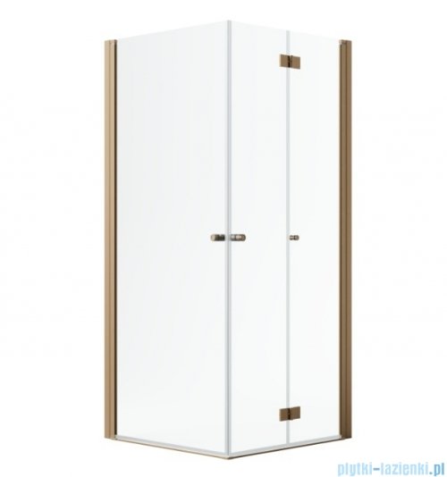 Radaway Nes Brushed Copper KDD B / KDD I kabina 100x100cm prawa szczotkowana miedź przejrzyste 10024100-93-01R/10015100-93-01L