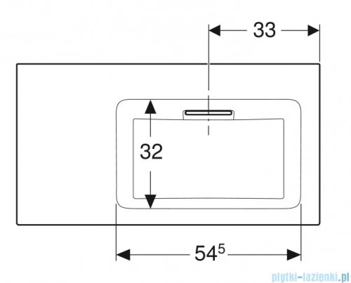 Geberit One CleanDrain Umywalka meblowa z powierzchnią odkładczą po lewej stronie 90x48cm KeraTect 505.013.00.1