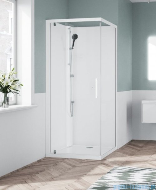 Novellini Glax 1 2.0 kabina standard 90x90 lewa biała G21GF90ST-1UU